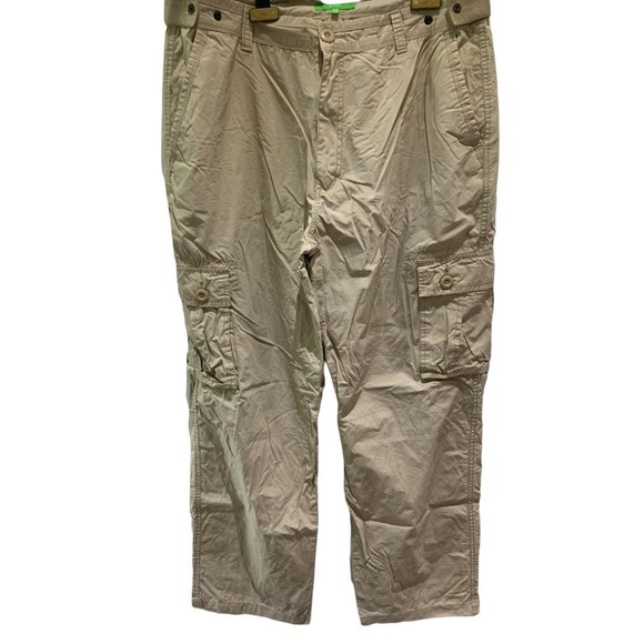 bossini  khaki hiking Pants lightweight men Large 33" - Picture 1 of 5